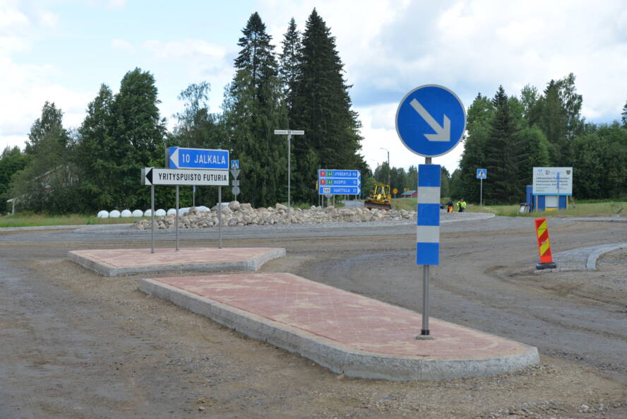 Kiertotieliittymän työmaa