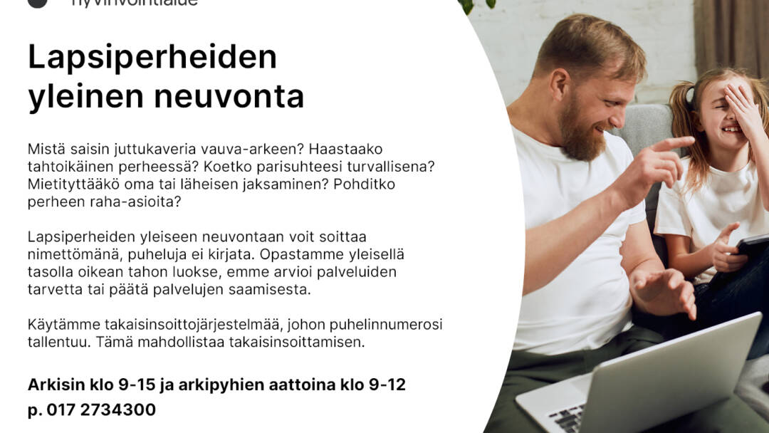 Lapsiperheiden neuvonta mainos