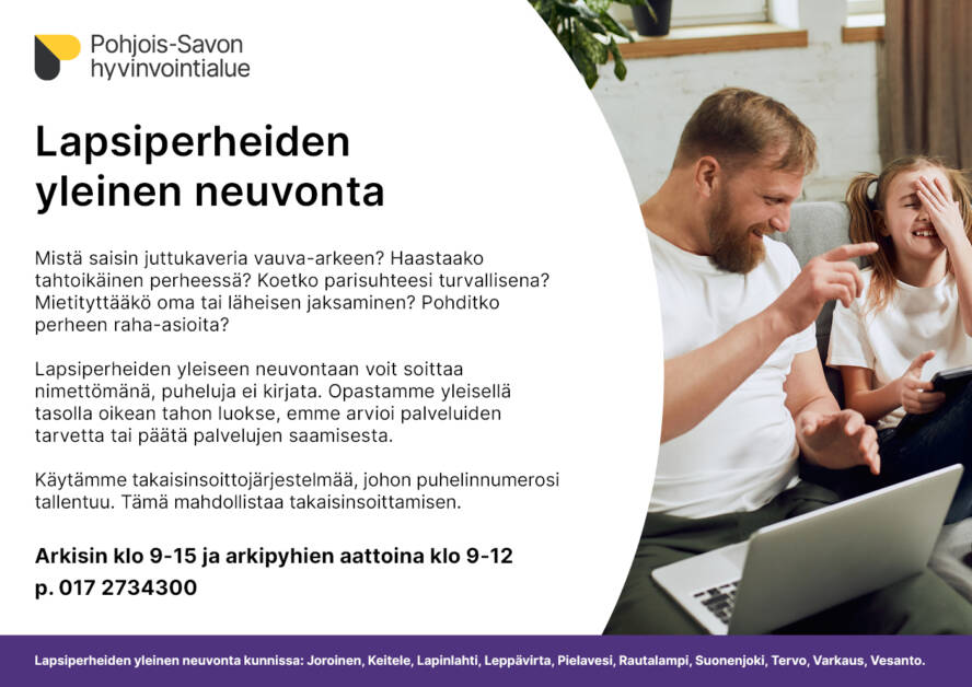Lapsiperheiden neuvonta mainos