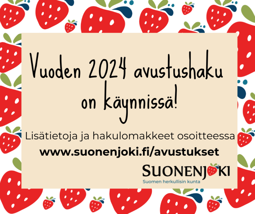 avustushaku vuodelle 2024 ilmoitus