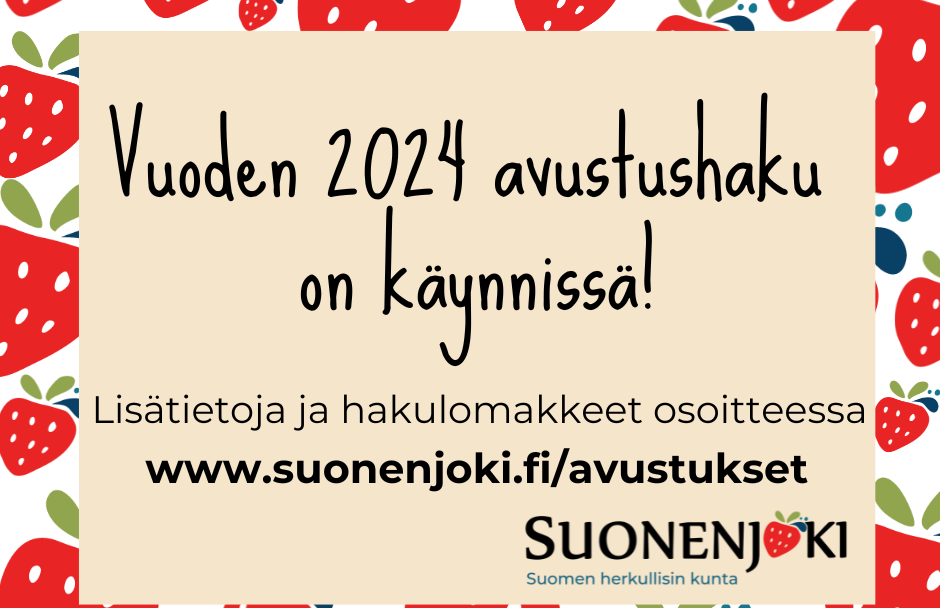 avustushaku vuodelle 2024 ilmoitus