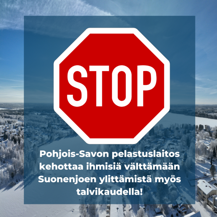 Varoitus Suonenjoen jäälle menosta