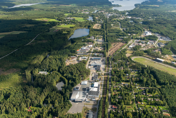 Ilmakuva Suonenjoen Käpylän teollisuusalueesta