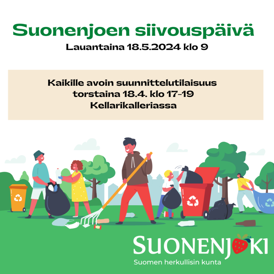 Suonenjoen siivouspäivän mainoskuva