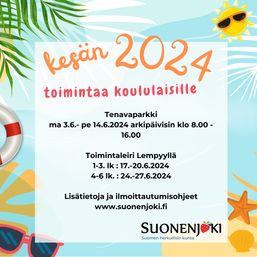 kesän 2024 koululaisten toiminta mainoskuva