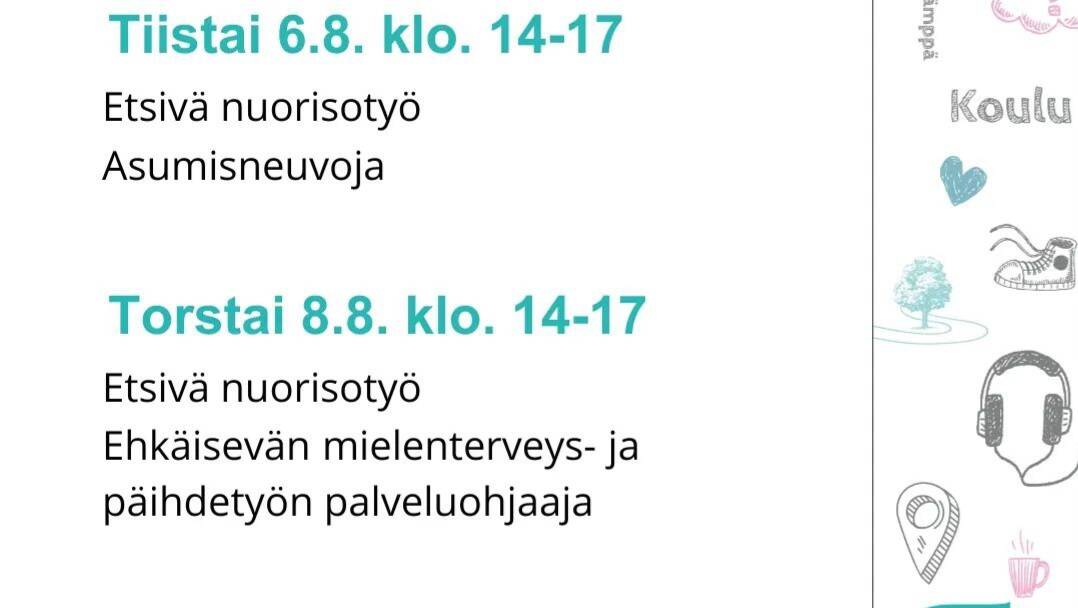 Ohjaamon viikkolukkarin ohjelma 5.-11.8.2024