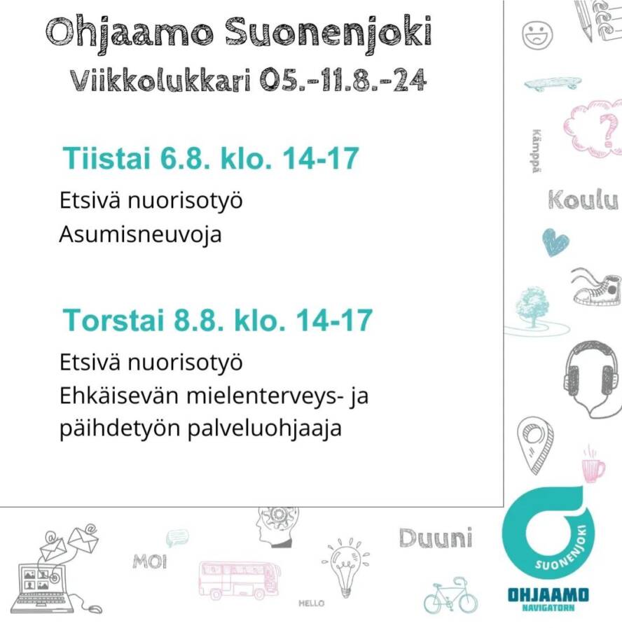 Ohjaamon viikkolukkarin ohjelma 5.-11.8.2024