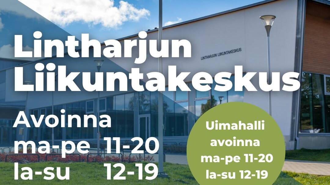 liikuntakeskuksen aukioloajat kuva