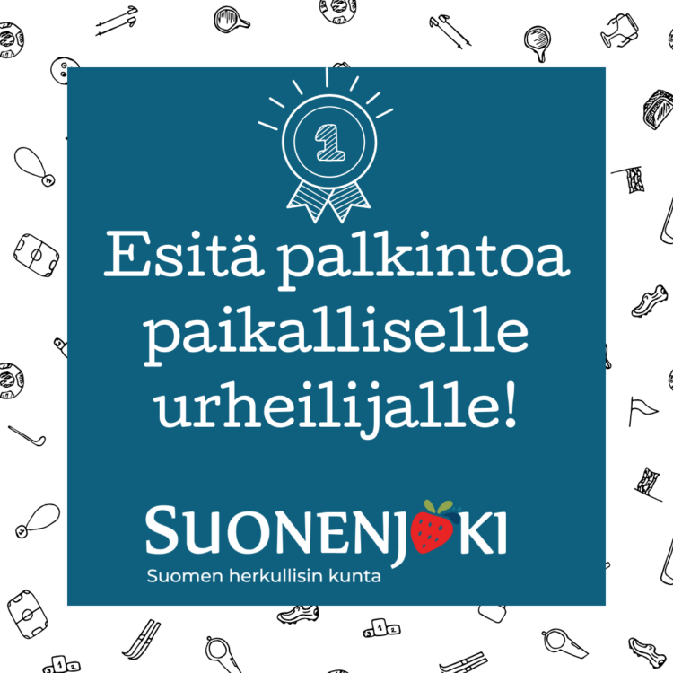 Esitä palkintoa paikalliselle urheilijalle