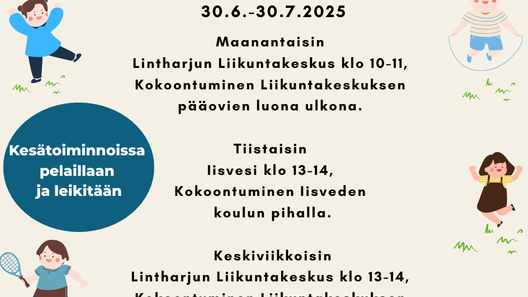 lasten kesätoiminnot mainoskuva