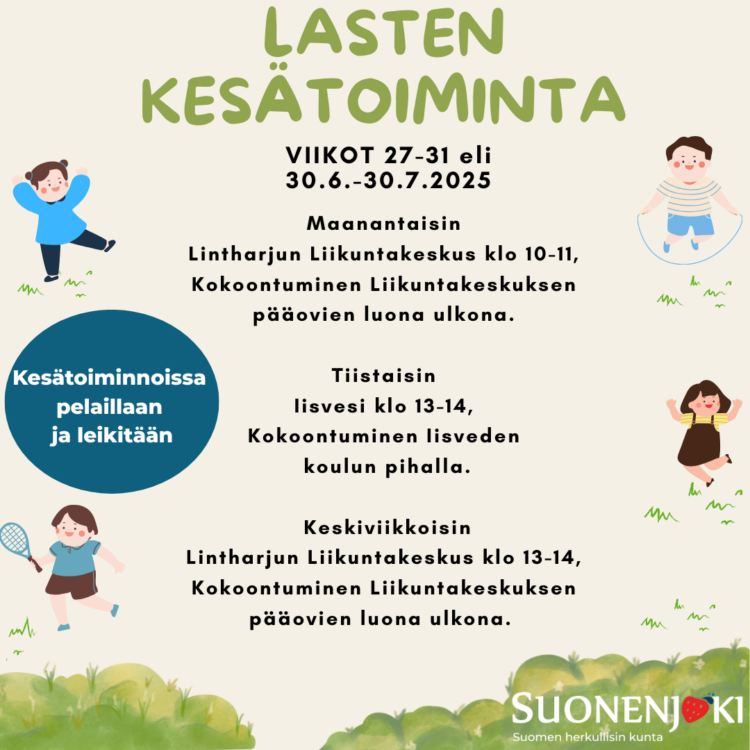 lasten kesätoiminnot mainoskuva