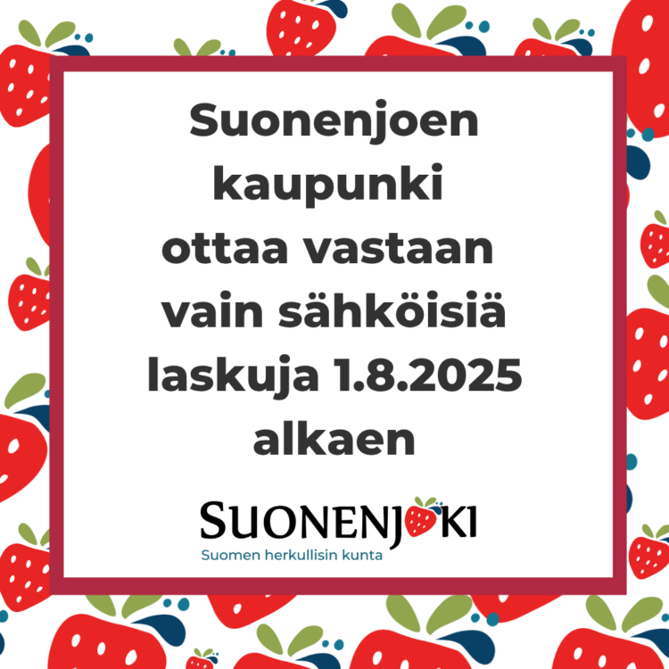 Suonenjoen kaupunki ottaa vastaan vain sähköisiä laskuja