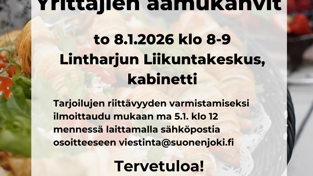 yrittäjien aamukahvien tammikuun mainos