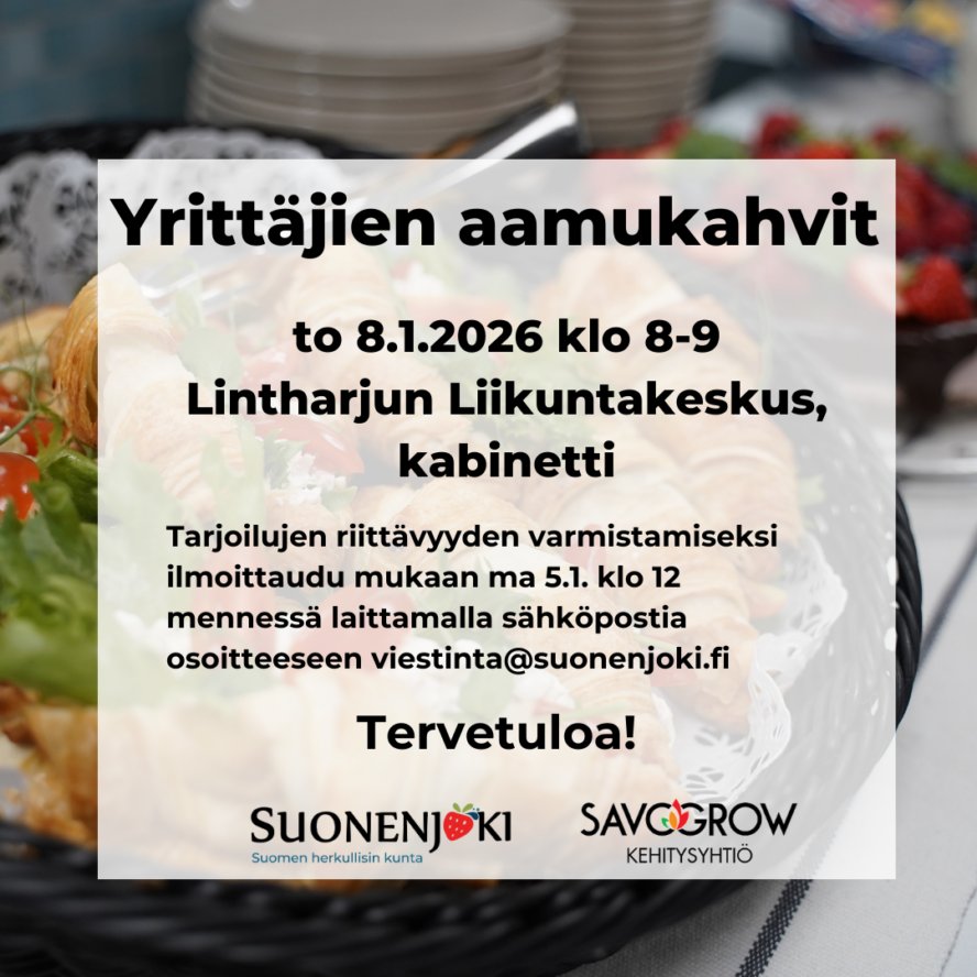 yrittäjien aamukahvien tammikuun mainos