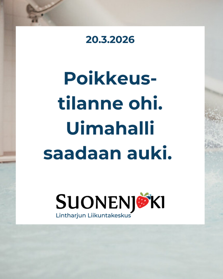 Ilmoitus, että poikkeustilanne ohitse
