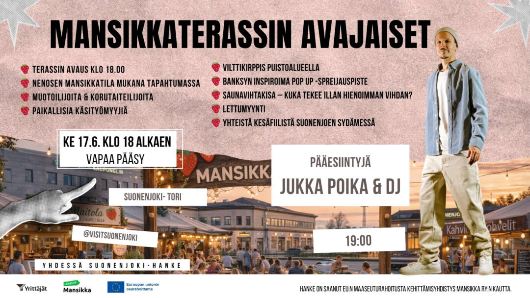 jukka poika mansikkaterassin avajaisissa