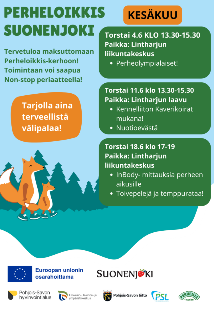 kuvituskuva kesäkuun perheloikkiksiin