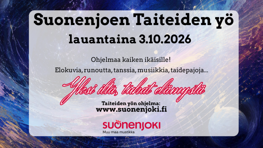 taiteiden yö 2026 mainos